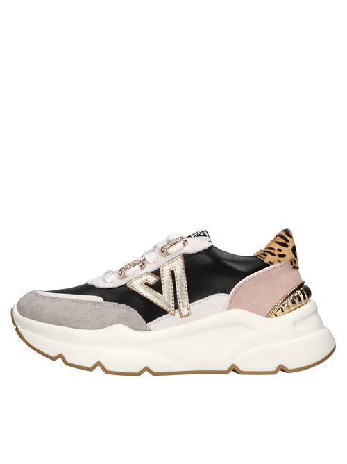 Sneakers in pelle e camoscio EMANUELLE VEE | 441P-102-14-P011CBNERO-GRIGIO-ROSA-BIANCO-MAR ZE